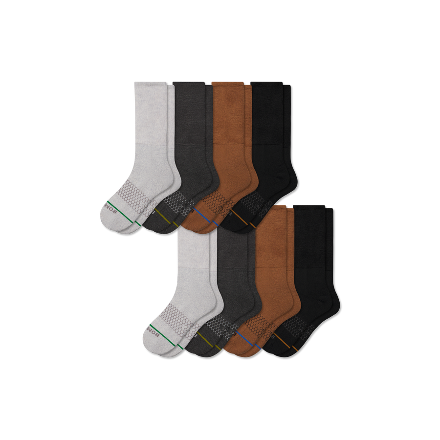 Women's Merino Blend Ultra-Stretch Calf Sock 8-Pack - Travel Pair