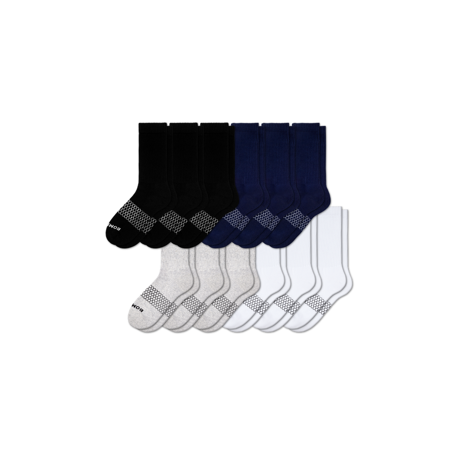 Men's Solids Calf Sock 12-Pack - Easy Pair