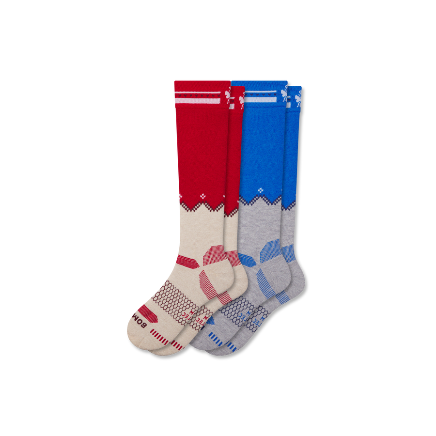 Men's Full-Cushion Merino Wool Blend Ski & Sock 2-Pack - All Day Fit