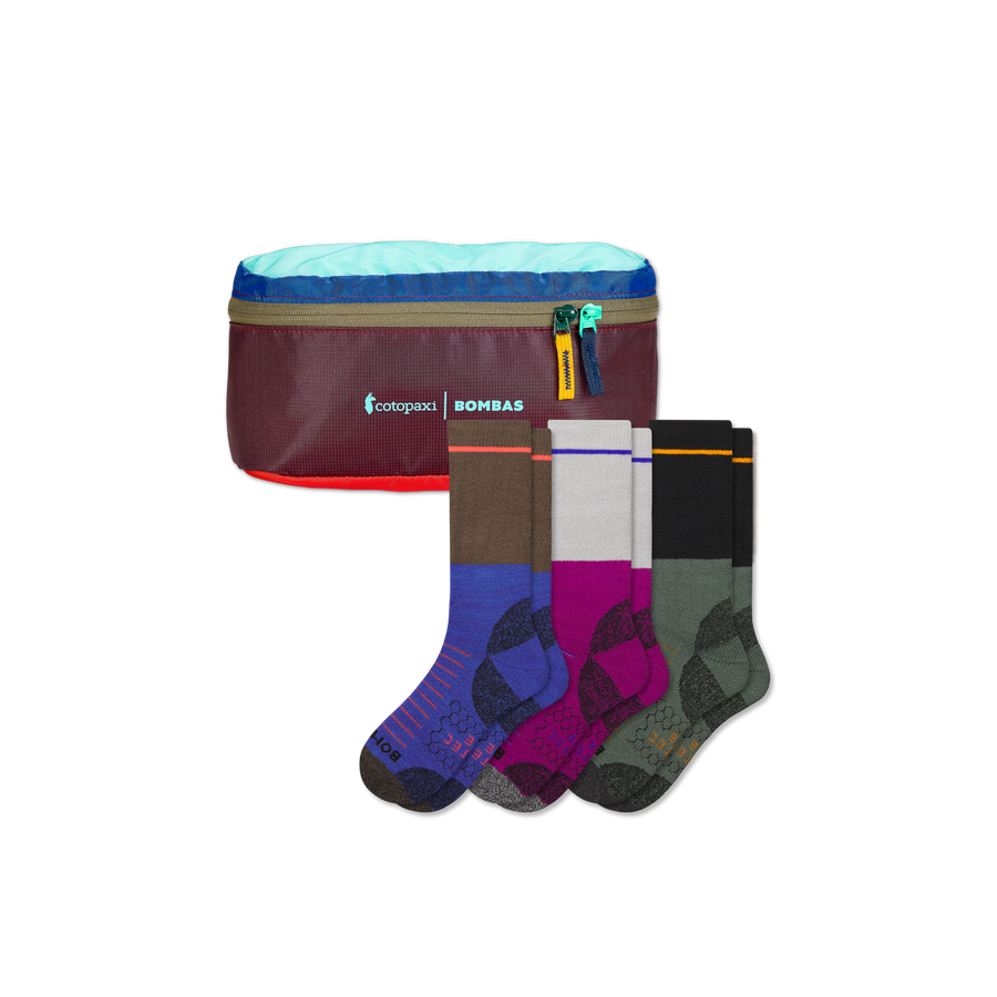 Men's Hiking Calf Sock 3-Pack & Cotopaxi Fanny Pack - Travel Pair