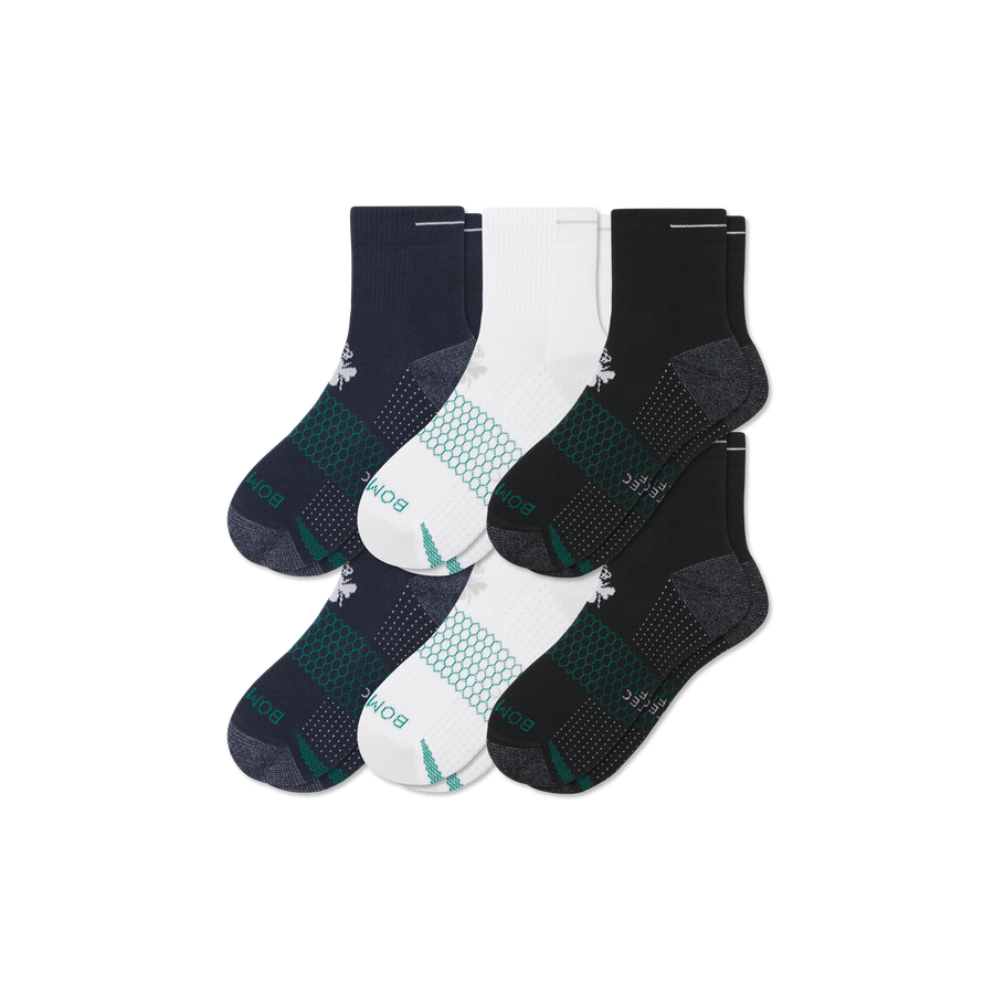 Women's Golf Quarter Sock 6-Pack - Modern Touch
