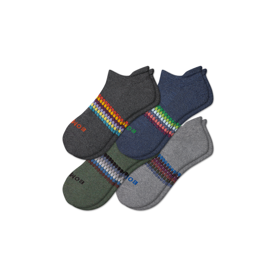 Men's Sunset Stripe Ankle Sock 4-Pack - Easy Pair