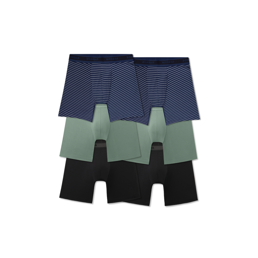 Men's Soft Flex Boxer Brief 6" 6-Pack - Easy Choice