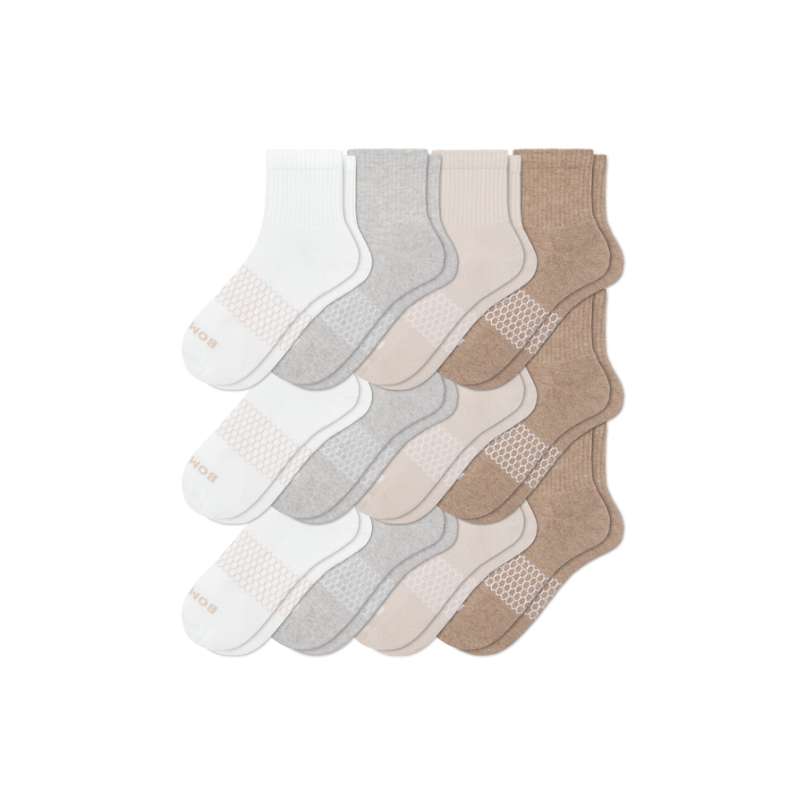 Women's Quarter Sock 12-Pack - Simple Style