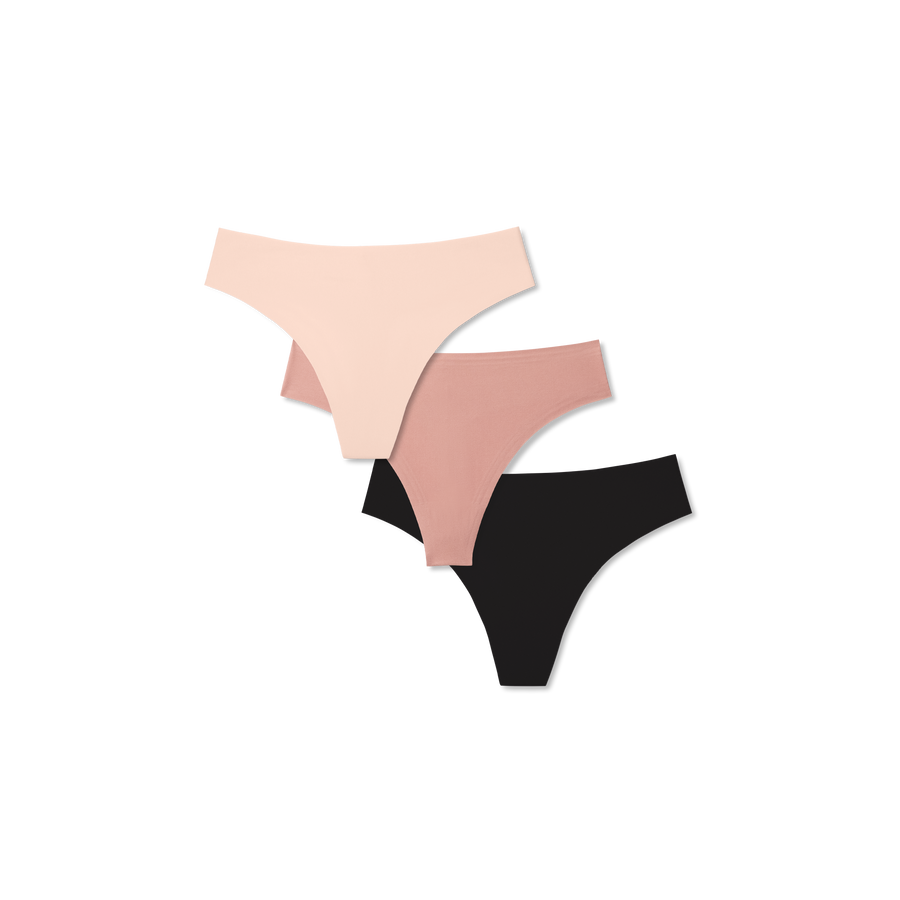 Women's No Show Thong 3-Pack - Fresh Comfort