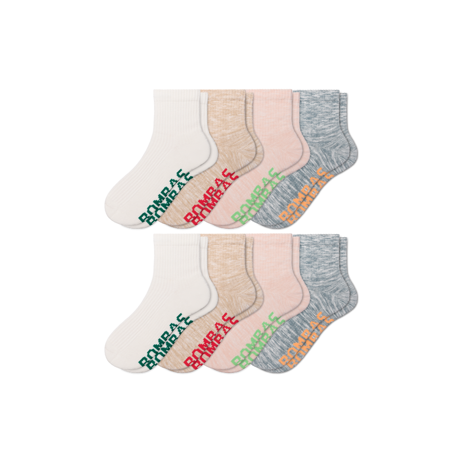 Women's Summer Ragg Quarter Sock 8-Pack - Ready Pick