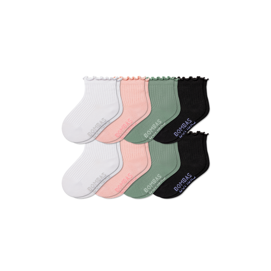 Toddler Ruffle Rib Calf Sock 8-Pack - Daily Pick