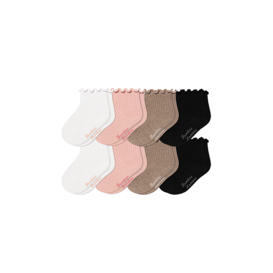 Baby Ruffle Rib Calf Sock 8-Pack (0-6 Months) - Light Cushion