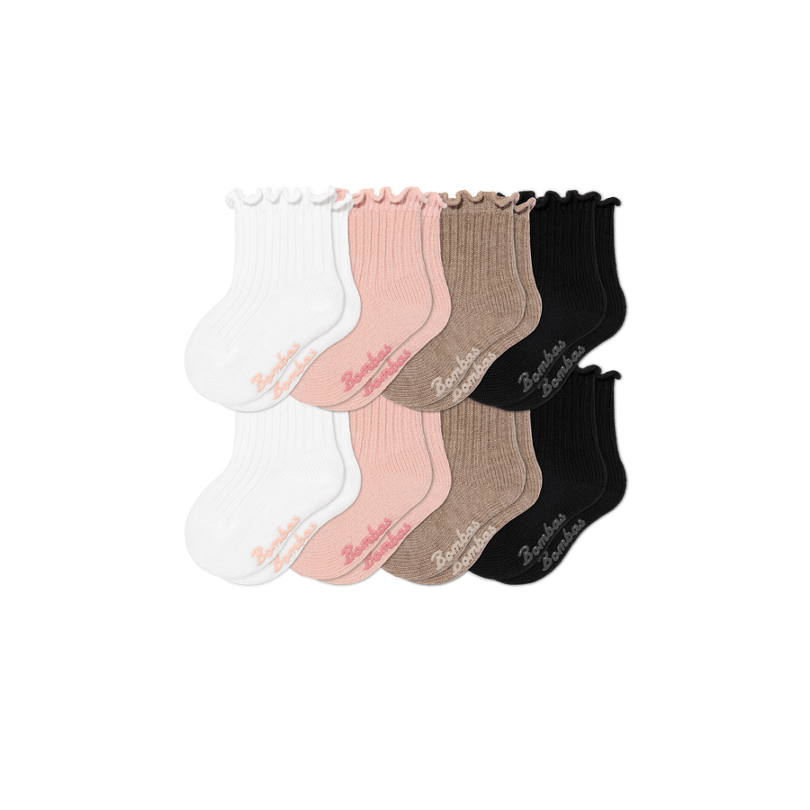 Baby Ruffle Rib Calf Sock 8-Pack (6-12 Months) - Premium Pick