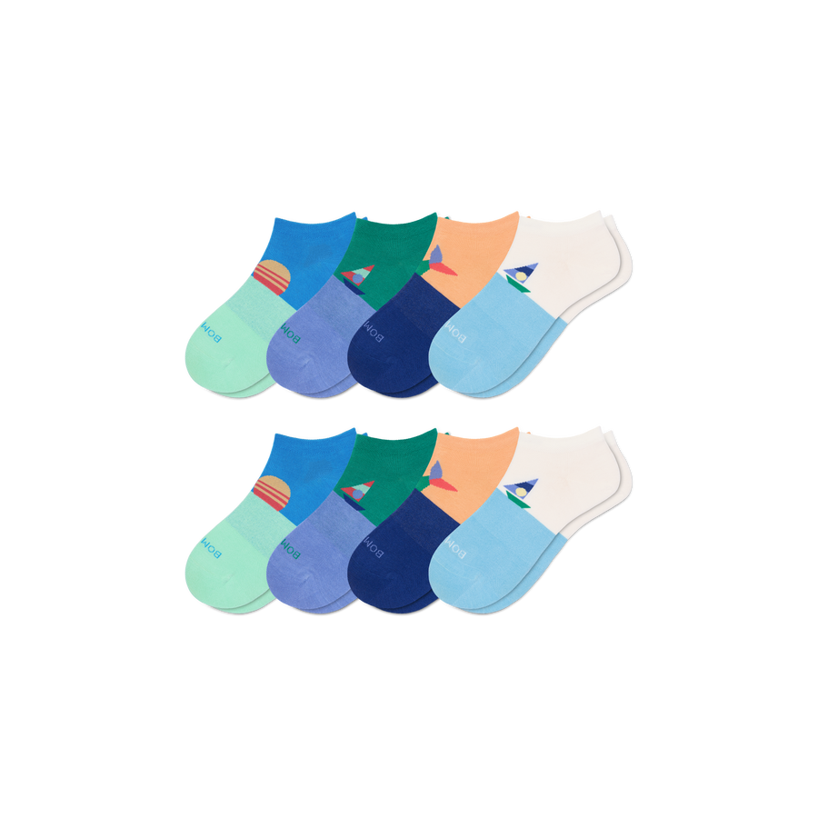 Youth Ankle Sock 8-Pack - Clean Finish