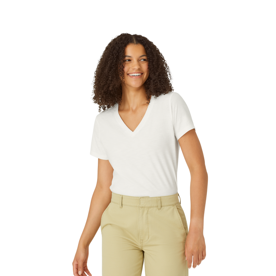 Women's Air Slub V-Neck T-Shirt - Light Support