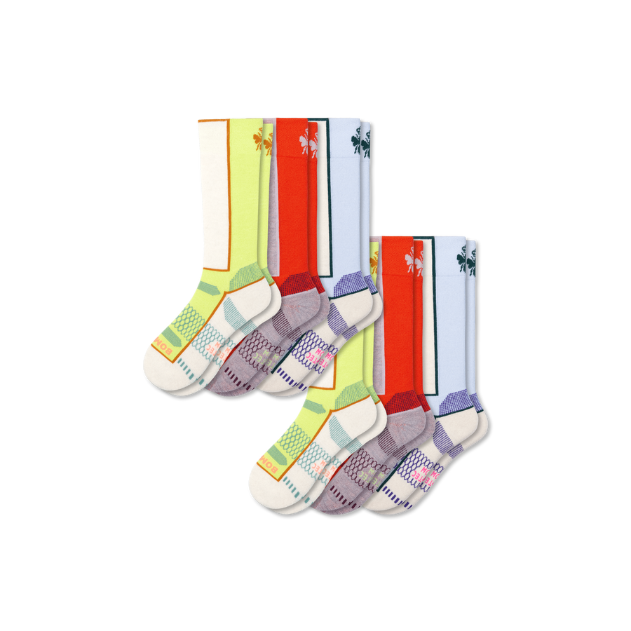 Youth Mid-Cushion Merino Wool Blend Ski & Sock 6-Pack - Ready Pick