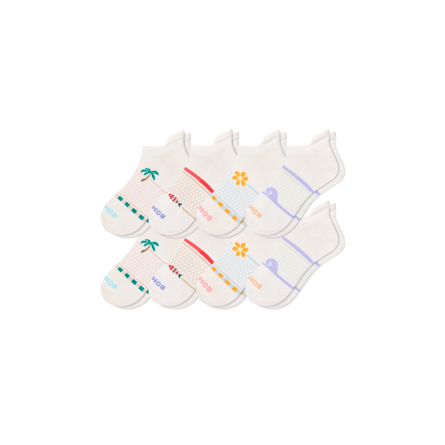 Women's Beach Day Ankle Sock 8-Pack - Travel Pair