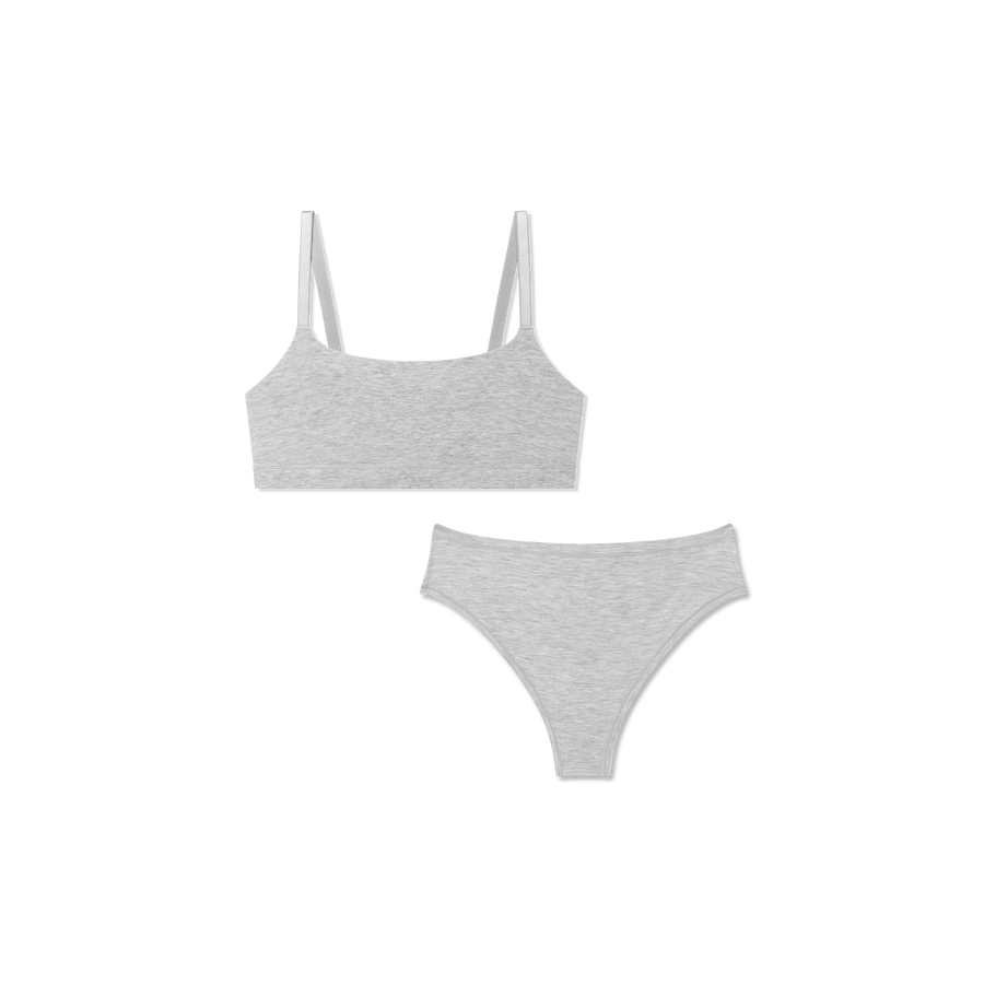 Women’s Super Soft Scoop Bralette + Thong Pack - Simple Style