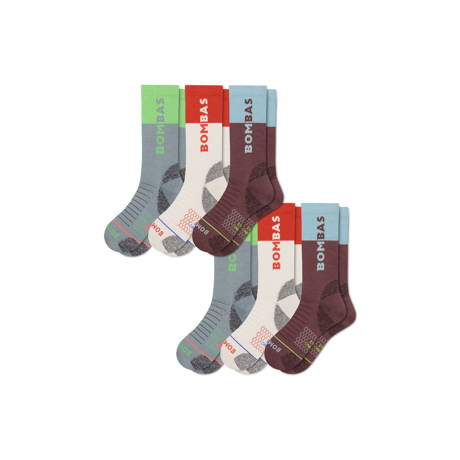 Women's Merino Wool Blend Hiking Calf Sock 6-Pack - Everyday Pair