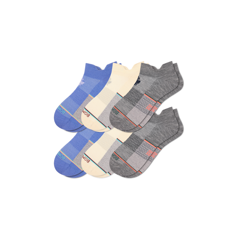 Women's Sport Merino Wool Blend Ankle Sock 6-Pack - Daily Cushion